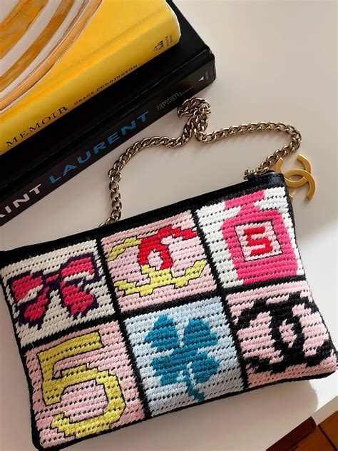 Chanel Precious Symbols Needlepoint Pochette 